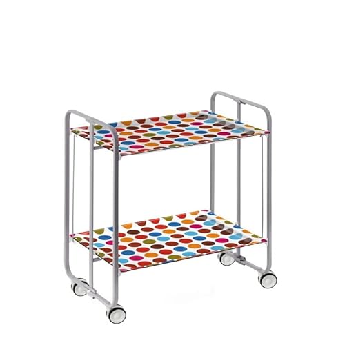 DON HIERRO - Servierwagen, klappbar, 2 Böden, grauem Rahmen. BAUHAUS-06 von DON HIERRO