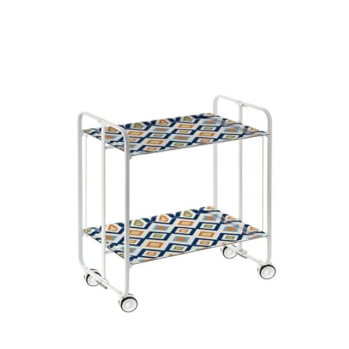 DON HIERRO - Servierwagen weiß, klappbar, 2 Böden. Rollwagen BAUHAUS-81 von DON HIERRO