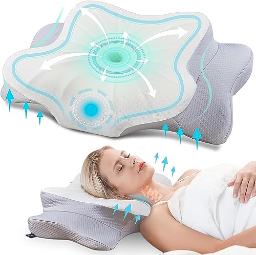 DONAMA Memory Foam Kissen ergonomisches Nackenkissen Kopfkissen Seitenschläferkissen für Seiten, Rücken & Bauchschläfer von DONAMA