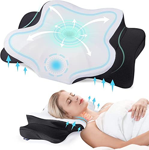 DONAMA Memory Foam Kissen Kopfkissen Nackenkissen ergonomisches Seitenschläferkissen für Seiten, Rücken & Bauchschläfer von DONAMA