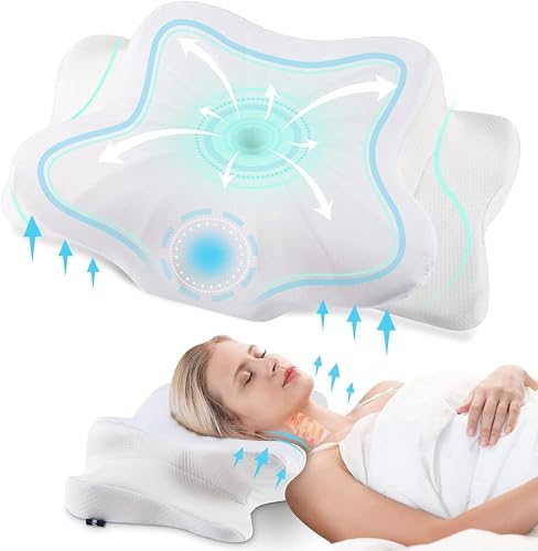 DONAMA Memory Foam Kissen Kopfkissen Nackenkissen ergonomisches Seitenschläferkissen für Seiten, Rücken & Bauchschläfer von DONAMA