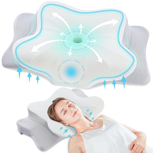 DONAMA Kissen Ergonomisches Nackenstützkissen aus Memory Foam & Nackenkissen für optimale Unterstützung Kopfkissen für Seiten Rücken & Bauchschläfer von DONAMA