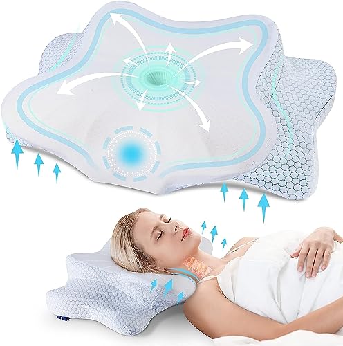 DONAMA Memory Foam Kissen Kopfkissen Nackenkissen ergonomisches Seitenschläferkissen für Seiten, Rücken & Bauchschläfer von DONAMA