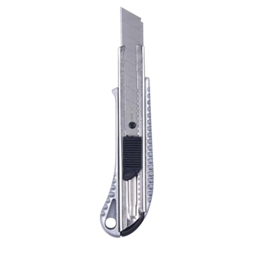 DONAU SAFETY Safety Cuttermesser Basic / 1 Stück/Silber/Folienschneider/Austauschbare Klinge mit der Möglichkeit/Cutter Paketöffner Verpackungsmesser/Kartonmesser/Aluminiumgehäuse DONAU SAFETY Safety Cuttermesser Basic / 1 Stück/Silber/Folienschneider/Austauschbare Klinge mit der Möglichkeit/Cutter Paketöffner Verpackungsmesser/Kartonmesser/Aluminiumgehäuse von DONAU SAFETY
