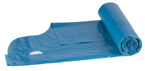 DONAU ECO Müllbeutel Knotties mit Henkeln / 60 l Stark Blau / 10 Müllbeutel/ 1 Rollen/Patented Technology/Blauer Engel Zertifiziert/Müllsack Abfallsäcke/ 100% Recycling Material (LDPE) von DONAU
