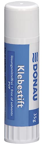 DONAU Original Klebestift 35 g / 1 Stück/ Weiss / und Kinderfreundlicher Kleber für Kunst und Bastelarbeiten/ ohne Lösungsmittel Wasserlöslich/ für Schule Bürobedarf von DONAU