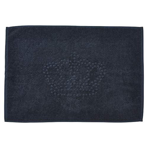 DONE Badteppich Style-Bathmats Crown mit Krone - Frottee-Badematte Badvorleger 50 x 70 cm - 100% Baumwolle - in 6 Farben, Farbe:Black von DONE