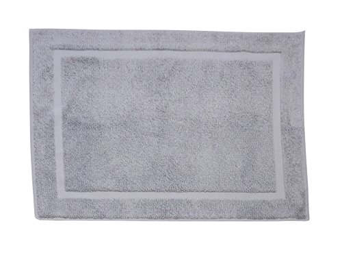 DONE Deluxe Badteppich, Baumwolle, Silber, 60 x 80 x 1 cm von DONE