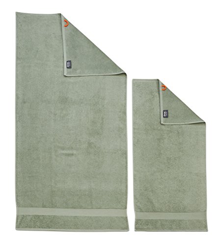 DONE Deluxe Set Handtuch, Baumwolle, Iceberg grün, 70 x 140 x 1 cm von DONE