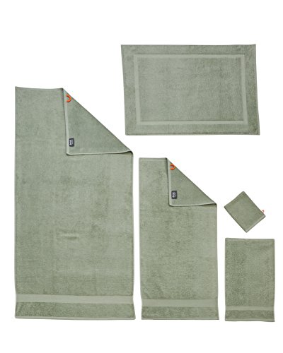 DONE Deluxe Set Handtuch, Baumwolle, Iceberg grün, 70 x 140 x 1 cm von DONE