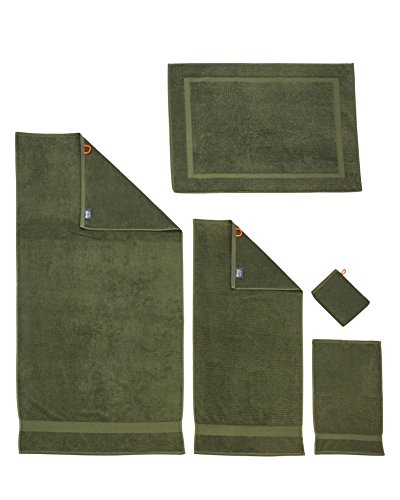 DONE Deluxe Set Handtuch, Baumwolle, Khaki, 70 x 140 x 1 cm von DONE