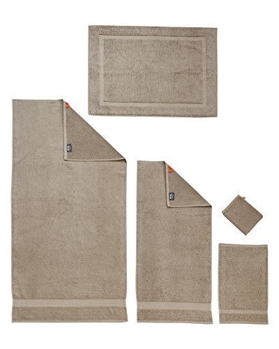 DONE Deluxe Set Handtuch, Baumwolle, Taupe, 70 x 140 x 1 cm von DONE