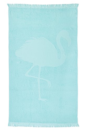 DONE.® Hamamtuch Capri Flamingo 100% Baumwolle 90 x 160 cm mit Fransen extra leicht von DONE