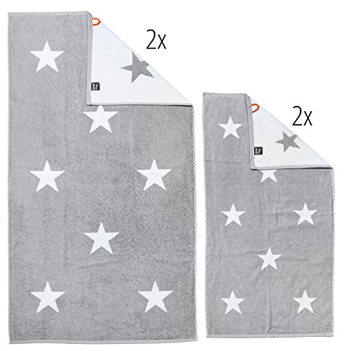 done.® DAILY SHAPES STARS Handtuch Set 4-tlg. von DONE