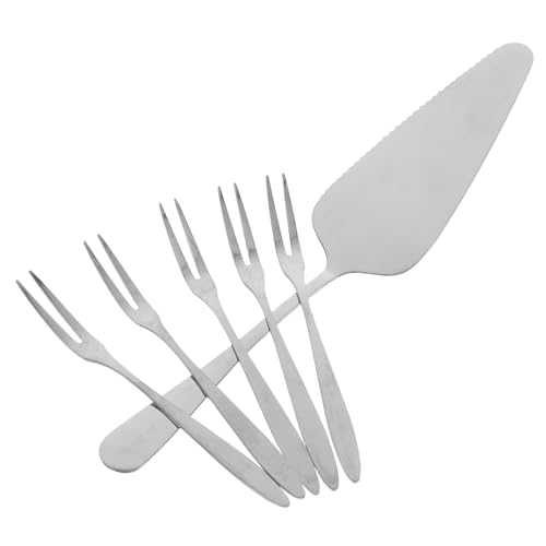 DONFAMDS 1 Satz Kuchenheber Gabelset mit Kuchenheber Dessertgabeln Servieren von Kuchen Gebäck Früchten bei Veranstaltungen Elegant Verpackt für DONFAMDS 1 Satz Kuchenheber Gabelset mit Kuchenheber Dessertgabeln Servieren von Kuchen Gebäck Früchten bei Veranstaltungen Elegant Verpackt für von DONFAMDS