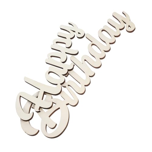 DONFAMDS 1satz Happy Birthday Holzschild Dekoration Wandhängendes Schild Aus Holz Für Geburtstagsfeiern Tolles Accessoire Für Fotowand Für Erwachsene Langlebig Und Vielseitig Einsetzbar von DONFAMDS