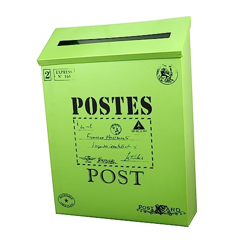 DONFAMDS 1 Stück Multifunktionale Vintage Briefkasten Außenbereich Zeitungsbox Dekorativer Postkasten Grün für Zuhause und Institutionen DONFAMDS 1 Stück Multifunktionale Vintage Briefkasten Außenbereich Zeitungsbox Dekorativer Postkasten Grün für Zuhause und Institutionen von DONFAMDS