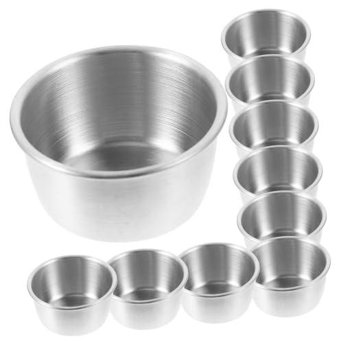 DONFAMDS 10 Stück Edelstahl Sauce Cups Kleine Dip Schalen aus Robustem Edelstahl Vielseitig für Saucen Dips Oliven für Restaurant Party und Zuhause DONFAMDS 10 Stück Edelstahl Sauce Cups Kleine Dip Schalen aus Robustem Edelstahl Vielseitig für Saucen Dips Oliven für Restaurant Party und Zuhause von DONFAMDS