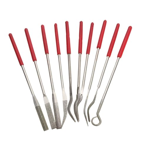 DONFAMDS 10 Stück Teiliges Diamant nadelfeilen set mit Verschiedenen Formen Präzise Handwerkzeuge zum Schärfen Schnitzen und Bearbeiten von Metall Stein Glas und Holz für Feine DONFAMDS 10 Stück Teiliges Diamant nadelfeilen set mit Verschiedenen Formen Präzise Handwerkzeuge zum Schärfen Schnitzen und Bearbeiten von Metall Stein Glas und Holz für Feine von DONFAMDS