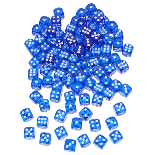 DONFAMDS 100 Stück Farbige Acrylwürfel mit Abgerundeten Ecken Seitige Standardwürfel für Brettspiele Mathe Unterricht und Partys von DONFAMDS