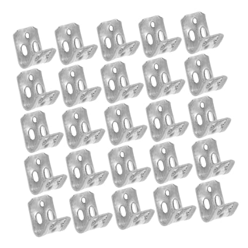 DONFAMDS 100 Stück Sofa-Hardware Beschläge Verbindungsstück für Sofagarnitur Spitze Klammern Schnittsofaverbinder Möbelanker Ecksofa-Verbindungshalterung Schnittklemmen weiches Gummi Silber von DONFAMDS