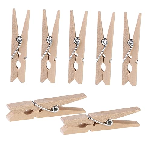 DONFAMDS 100stücke Mini Natur Holz Wäscheklammern Für Foto Papier Bastelklammern Kleidung Clips von DONFAMDS