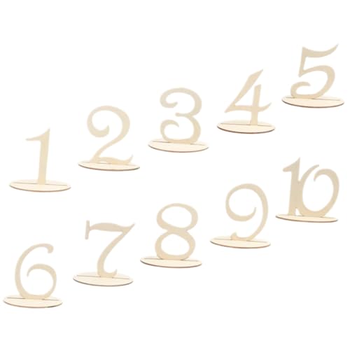 DONFAMDS 10Stücke Holz Tischnummernschilder mit Basis Sitzschilder für Hochzeiten und Partys für Stilvolle Veranstaltung DONFAMDS 10Stücke Holz Tischnummernschilder mit Basis Sitzschilder für Hochzeiten und Partys für Stilvolle Veranstaltung von DONFAMDS