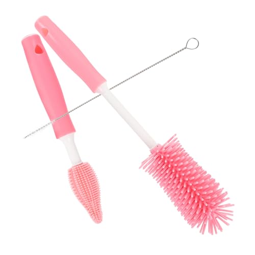 DONFAMDS 1Satz Flaschenreinigungsbürsten Multifunktionale Reinigungsbürste für Babyflaschen Weingläser und Flaschen Ergonomisches Design Leicht zu Reinigen Lagern von DONFAMDS