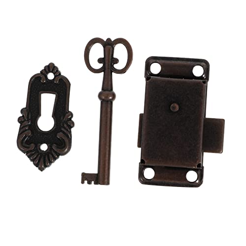 DONFAMDS 2 Sätze Antike Schranktürschlösser Set Vintage Möbelbeschläge Rostfrei und Installieren für Schmuckkästen und Holzprojekte DONFAMDS 2 Sätze Antike Schranktürschlösser Set Vintage Möbelbeschläge Rostfrei und Installieren für Schmuckkästen und Holzprojekte von DONFAMDS