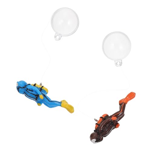 DONFAMDS 2 Sätze Unterwasser Taucher Figurine Teiliges Fischbecken Schwimmende Aquarium Dekoration für Natürliche Aquarienumgebung Langlebig für Aquarien und Teiche von DONFAMDS