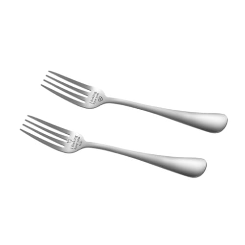 DONFAMDS 2 Stück Kreuzen Abendessen Utensilien Gestell Sieb Essgabeln Vorspeisen-dessert-gabeln Appetizer Partygeschirr Ich Forking Liebe Dich Serviergabel Rostfreier Stahl Silver von DONFAMDS