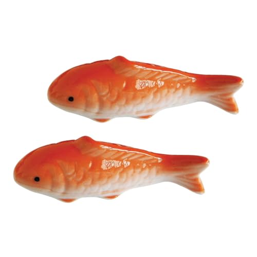 DONFAMDS 2stücke Schwimmende Fisch Statue Keramische Aquarium Dekoration Für Fischtanks Und Gartenteiche Attraktive Langlebige Ornamente Für Innen Außendekoration von DONFAMDS