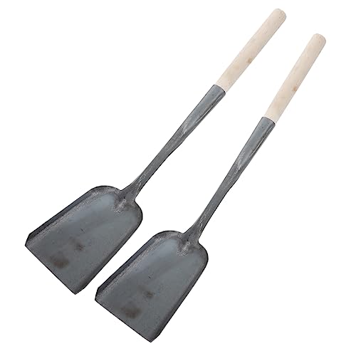 DONFAMDS 2Stücke Küchenofenschaufel mit Langem Griff Robuste Ascheschaufel für Haushalt für BBQ und Grill Zufälliger Langlebig Handhaben von DONFAMDS