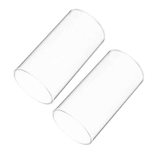 DONFAMDS 2stücke Transparente Glas Zylindervasen Kerzenständer Niedrig Glaszylinder Vasen Zylindrischer Kerzenhalter Aus Glas Dekorative Glasvasen Für Tafelaufsätze von DONFAMDS