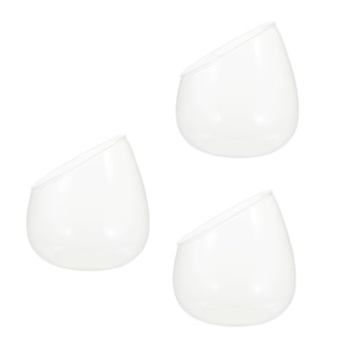 DONFAMDS 3 Stück Teiliges Schräges Glas mikrolandschafts Terrarium Dekorative Glasflaschen für Sukkulenten Vielseitige Wohnraum Dekoration Stabiles Fischglas mit Einzigartigem Design von DONFAMDS
