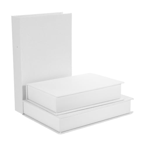 DONFAMDS 3stücke Teiliges Set Dekorative Fake Bücher Aus Leinen Aufklappbare Aufbewahrungsbox Für Schmuck Vintage Deko Für Bücherregal Schreibtisch Und Wohnräume von DONFAMDS