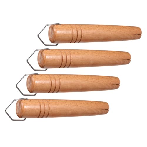 DONFAMDS 4 Stück Abnehmbarer Holzgriff für Töpfe und Pfannen Universeller Griff für Milchpfannen und Woks zu Installieren Ergonomisches Design für Verschiedene Kochgeschirre von DONFAMDS