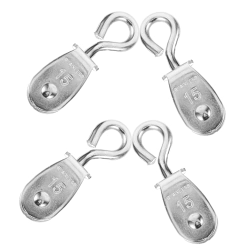 DONFAMDS 4 Stück Edelstahl Mini Umlenkrolle Kompakte Seilrolle für Kabelzug und Drahtseil Korrosionsbeständige Flaschenzug Riemenscheibe für Vielseitiges und Befestigung Platzsparend und von DONFAMDS