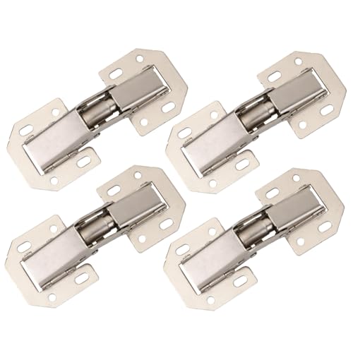 DONFAMDS 4 Stück Teiliges Edelstahl Möbelscharniere mit Hydraulischer Dämpfung Verdeckt Teilüberdeckung ohne Bohren Verstärkte Stahlkonstruktion Leise und Stabile Schranktürbänder für DONFAMDS 4 Stück Teiliges Edelstahl Möbelscharniere mit Hydraulischer Dämpfung Verdeckt Teilüberdeckung ohne Bohren Verstärkte Stahlkonstruktion Leise und Stabile Schranktürbänder für von DONFAMDS