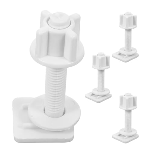 DONFAMDS 4 Stück Toilettensitz Schraubenset aus Langlebigem Abs Kunststoff Wc Sitz Befestigung mit Sicherer Passform Stilvolles Design Einfache Montage ohne Werkzeug Ersatzset von DONFAMDS
