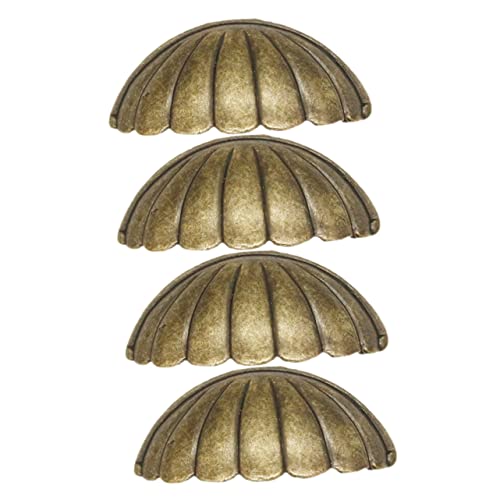 DONFAMDS 4 Stück Vintage Schubladengriffe aus Metall Halbrunde Muschel Design Möbelgriffe für Küchenschränke Kleiderschränke und Kommoden Antike Bronzeoptik Einsetzbar DONFAMDS 4 Stück Vintage Schubladengriffe aus Metall Halbrunde Muschel Design Möbelgriffe für Küchenschränke Kleiderschränke und Kommoden Antike Bronzeoptik Einsetzbar von DONFAMDS