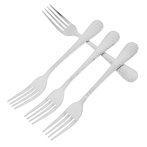 DONFAMDS 4 Stück Vorspeisen Gabeln Hammered Design Tragbar für Cocktails Früchte Servierutensilien für Party Reisen DONFAMDS 4 Stück Vorspeisen Gabeln Hammered Design Tragbar für Cocktails Früchte Servierutensilien für Party Reisen von DONFAMDS