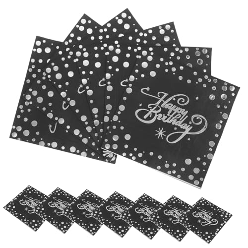 DONFAMDS 40 Stücke Silber Papierservietten Geburtstagsparty Einweghandtücher Silberfolie Servietten Für Cocktail Dinner Event Geschirr von DONFAMDS
