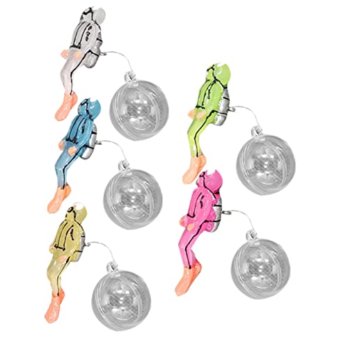 DONFAMDS 5sätze Aquarium-Taucher-Dekoration Schwimmend Aquarium-Ornament Aus Robustem Material Dekorative Taucherfigur Für Aquarium-Layout Natürlich Und Schön von DONFAMDS