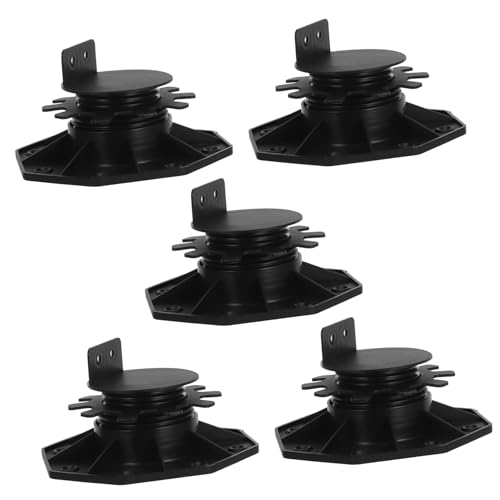 DONFAMDS 5 Stück Basis-Lift-Kit verstellbare Pflastersteinstützen Plattformbasis Verstellbare Plattform Deckstützblöcke verstellbare Deckbasis Sockeldeck Bodenstütze pp Schwarz DONFAMDS 5 Stück Basis-Lift-Kit verstellbare Pflastersteinstützen Plattformbasis Verstellbare Plattform Deckstützblöcke verstellbare Deckbasis Sockeldeck Bodenstütze pp Schwarz von DONFAMDS