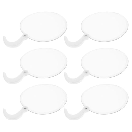 DONFAMDS 6 Stück Faltfächer Handfächer Faltfächer Hochzeit Tragbare Fächer Tragbarer Handfächer Faltfächer Handfächer Runde Faltfächer Tragbarer Handfächer Faltfächer Blanko Runde Fächer von DONFAMDS