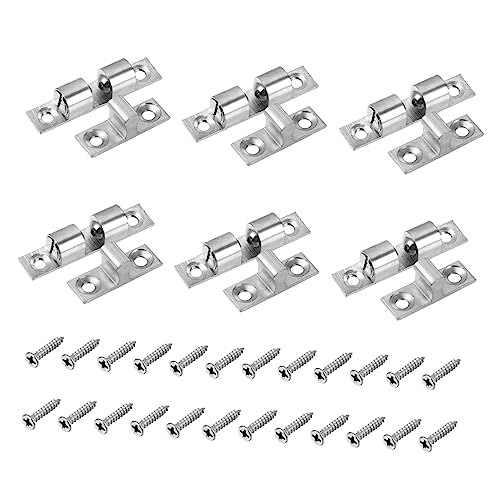 DONFAMDS 6 Stück Teiliges Silbernem Türverschluss mit Messing Dualball Rollenschnäpper und Schrauben Robuste Möbelbeschläge für Schranktüren Kleiderschränke und DONFAMDS 6 Stück Teiliges Silbernem Türverschluss mit Messing Dualball Rollenschnäpper und Schrauben Robuste Möbelbeschläge für Schranktüren Kleiderschränke und von DONFAMDS