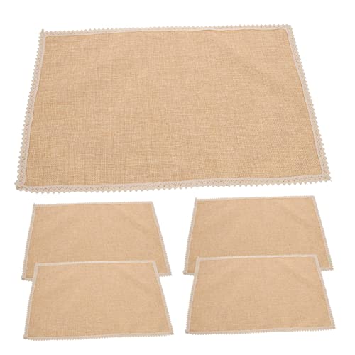 DONFAMDS 6 Stück rutschfeste Tischsets aus Kunstfaser Maschinenwaschbar Dekorative Tischmatte für Küche und Esszimmer Wärmeisolierende Untersetzer für Geschirr und Töpfe von DONFAMDS
