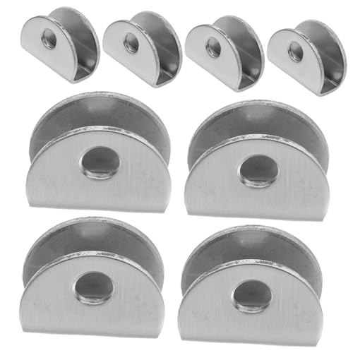 DONFAMDS 8 Stück Halterungen für Glasregale Halterung ohne Bohren Halterung für Halbrunde Glasplatten Stabil und Praktisch für Badezimmer und Wohnräume DONFAMDS 8 Stück Halterungen für Glasregale Halterung ohne Bohren Halterung für Halbrunde Glasplatten Stabil und Praktisch für Badezimmer und Wohnräume von DONFAMDS