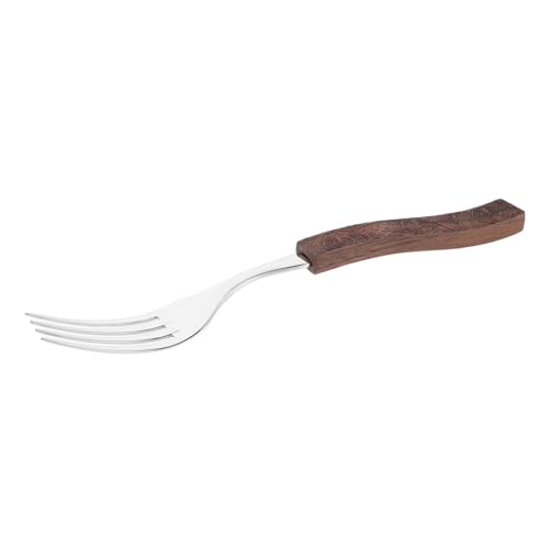 DONFAMDS Besteck mit Holzgriff Geschirr mit Holzgriff Besteck aus Edelstahl Edelstahlbesteck Edelstahlgeschirr rustikales Besteck Rostfreier Stahl Light Brown von DONFAMDS